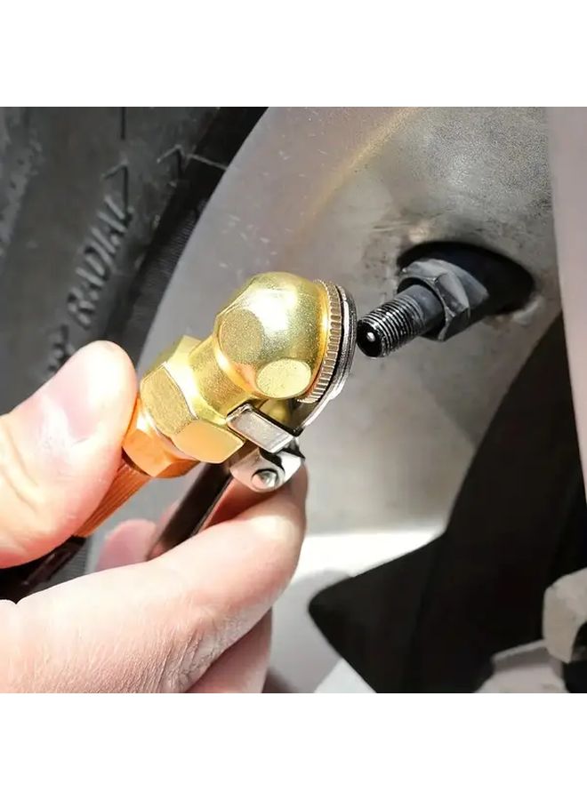 Heavy Duty Tire Inflator With Locking Quick Connect And Gauge Nozzle 1pc - Image 3